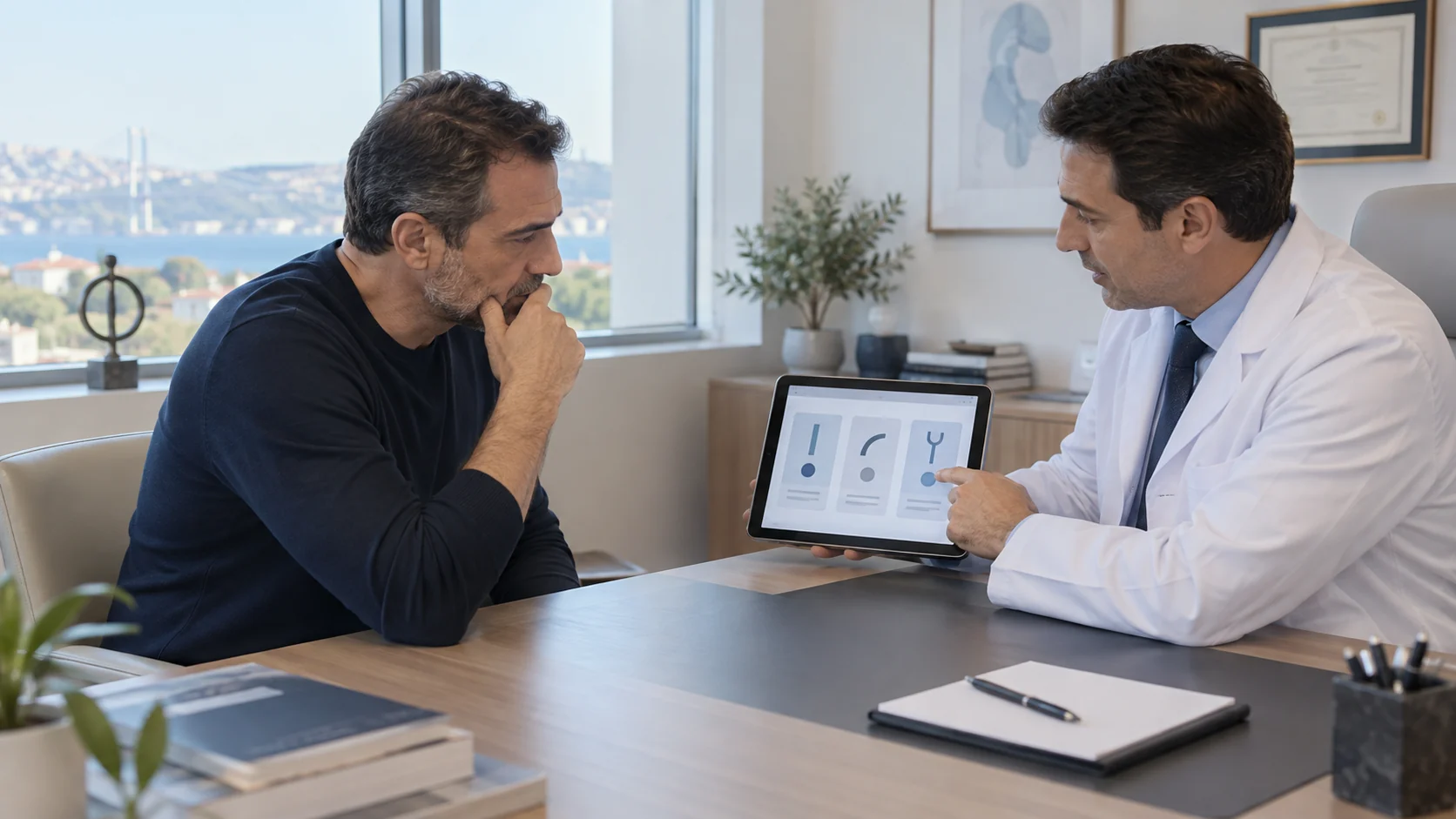 Confidential consultation about inflatable penile implant options for erectile dysfunction - Just Clinic Istanbul