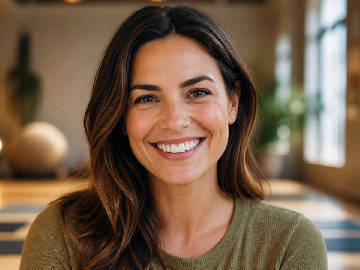 Adult woman with a natural open smile and clearly visible teeth for an All-on 4 full mouth implants package in Istanbul