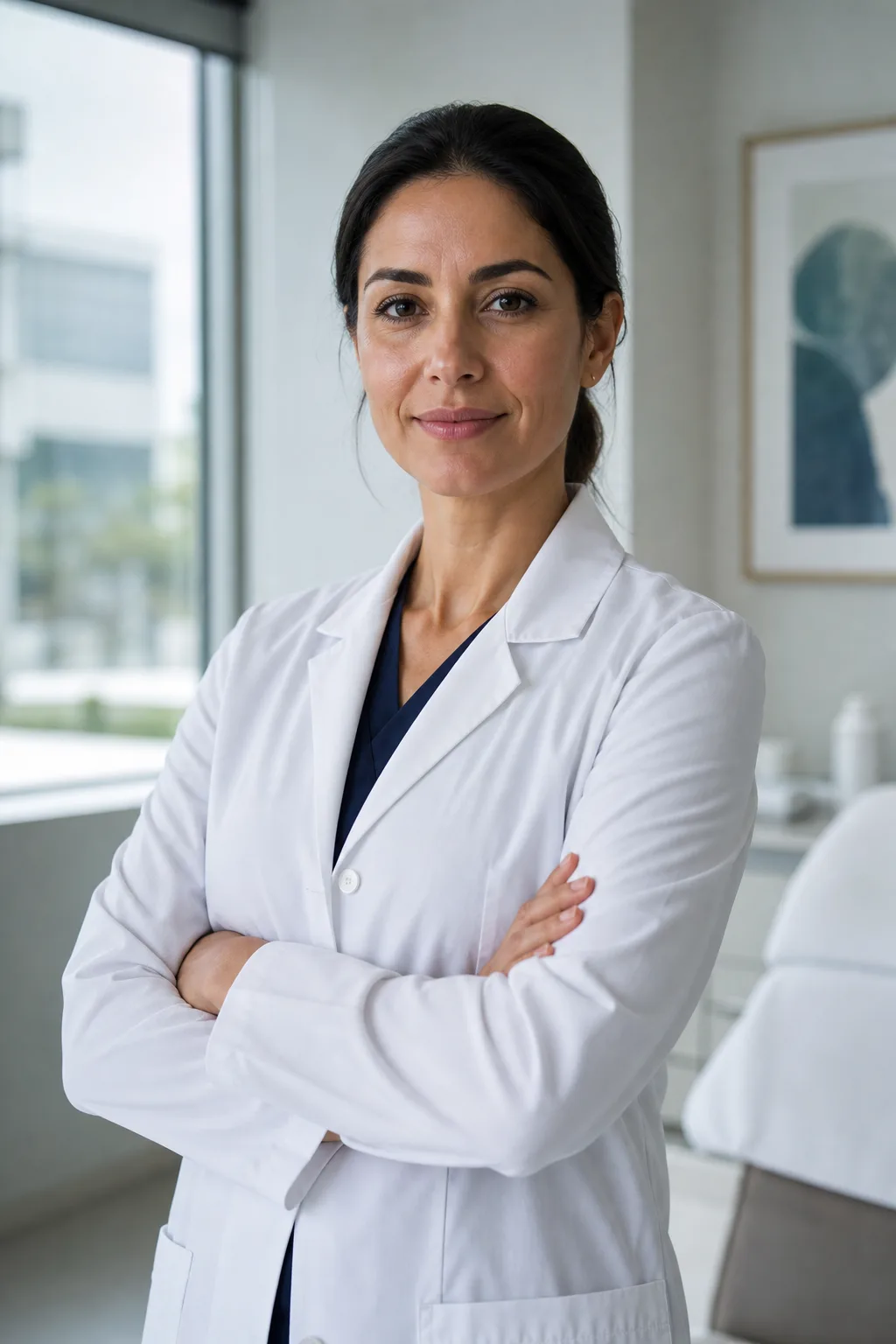 Female plastic surgeon in clinic, illustrative photo of the associated team in Istanbul