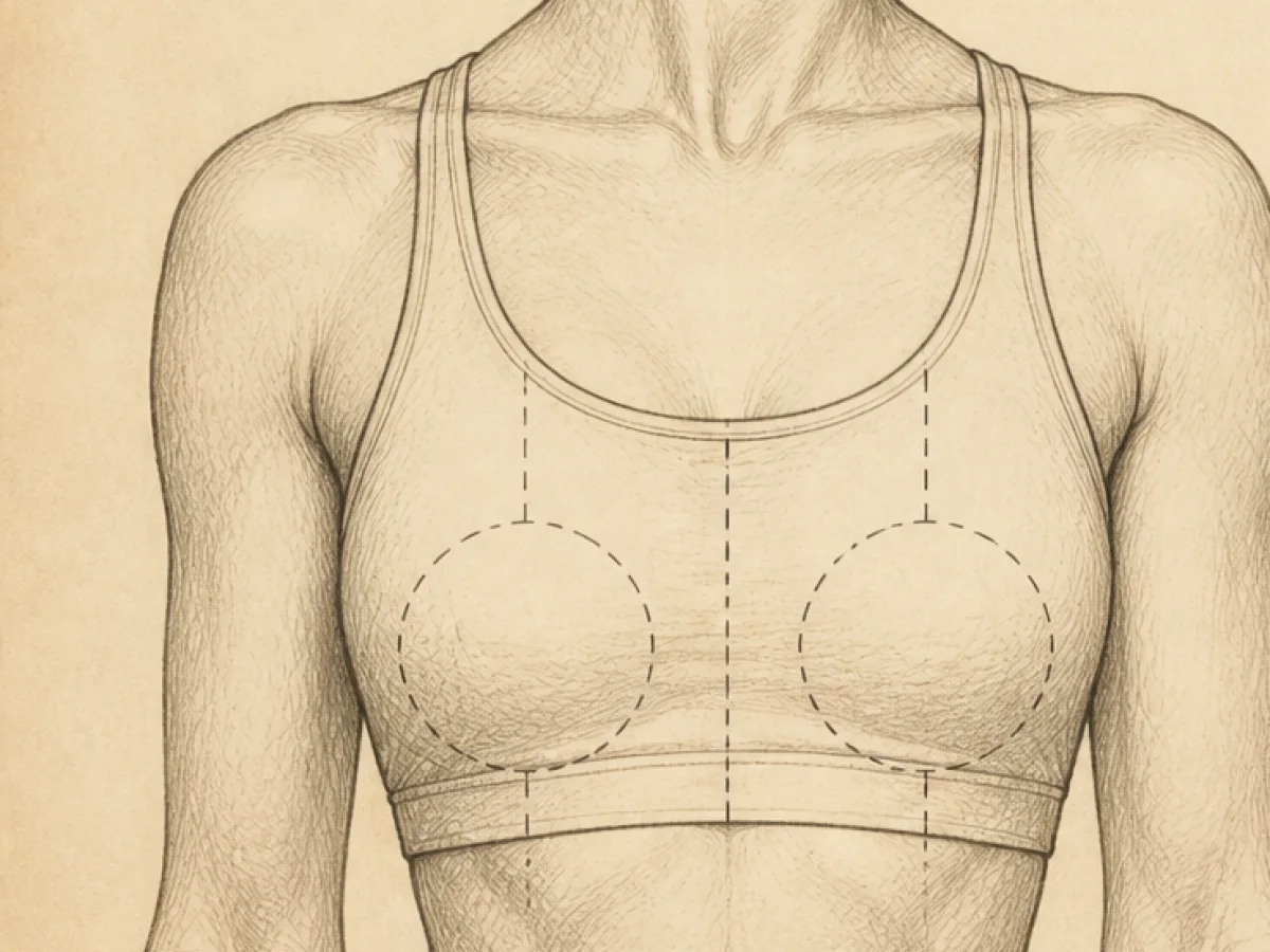 Educational illustration of a breast lift: lower chest position and the planned higher contour — Just Clinic Istanbul